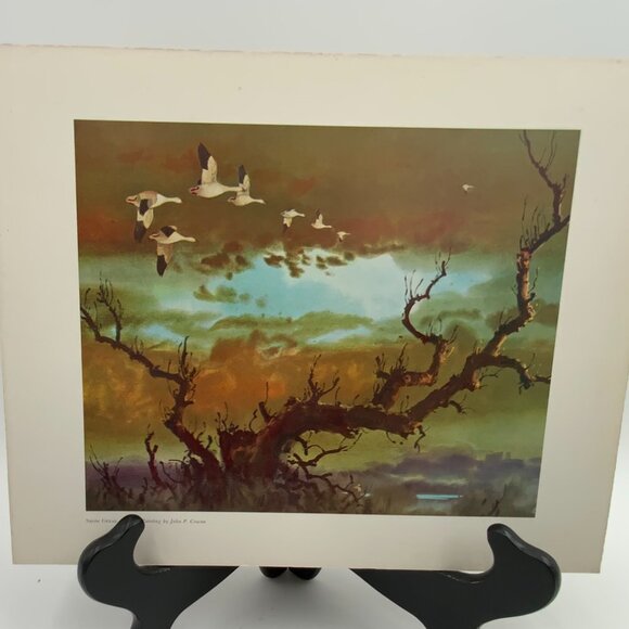 Vintage Print "Snow Geese" From a Painting by John P. Cowan 8" x 10" - Picture 5 of 7